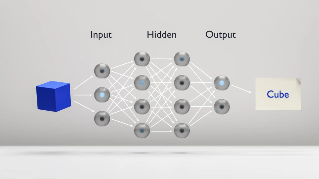 Rede Neural Convolucional identificando um cubo